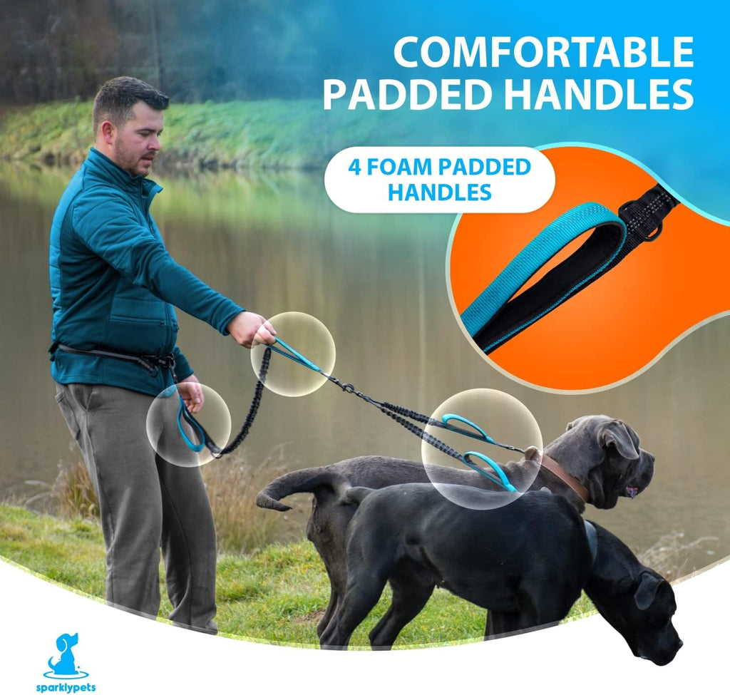 Active Pack Hands Free 2 Dogs Leash Medium & Large, Orange