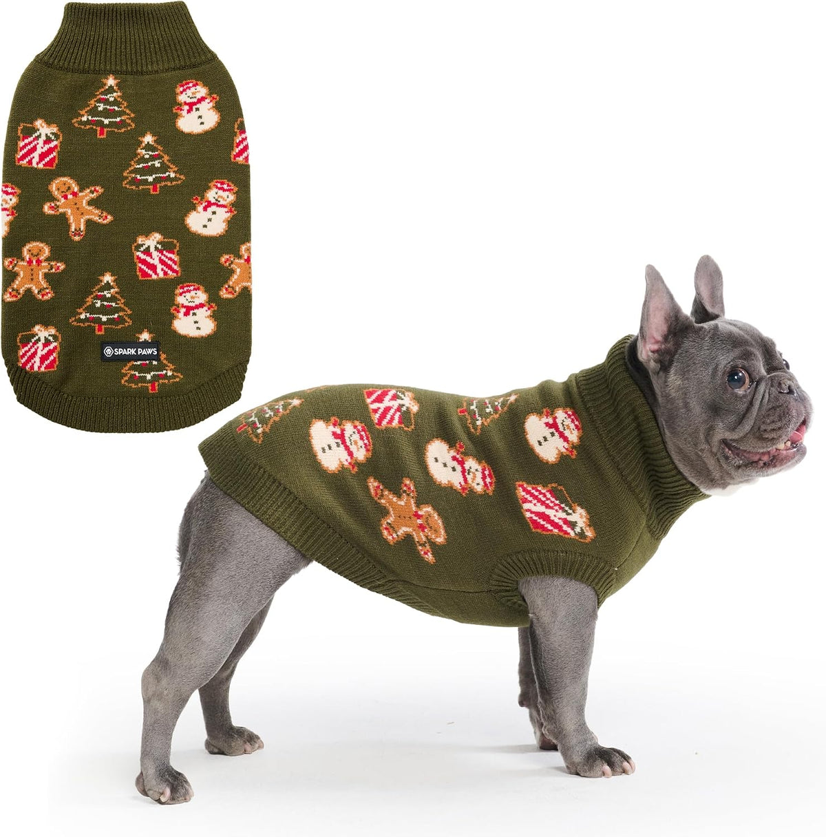 Spark Paws Knit Dog Sweater - Winter Dog Clothes, Small Medium Large