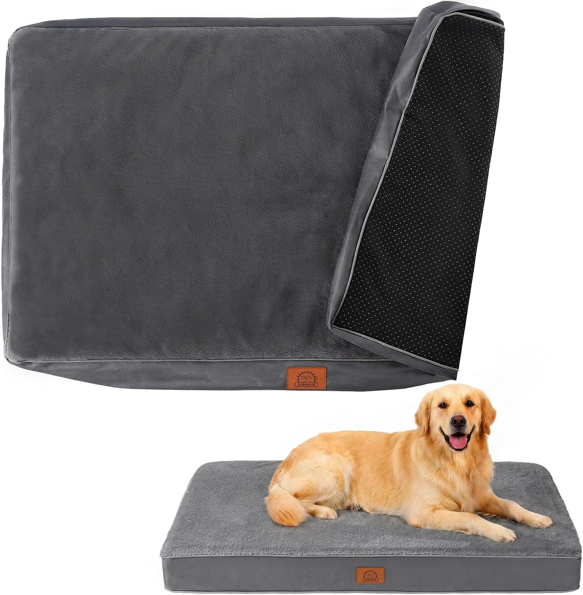 Dog Bed Covers Replacement Washable, Soft Removable Cover Zippered for Pets
