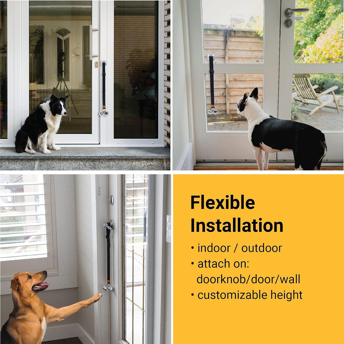 SVD.PET Puppy Bell Doorbell, Dog Bell for Potty Training, Attached to doorknob or Anywhere Near the Door, Length and Hei