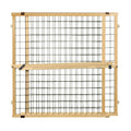 MYPET Wire Mesh Dog Gate: 29.5"-50" Wide, Pressure Mounted with No Tools; Expandable, Durable Pet Gates for Doors and Hallways, 31" Tall, Made with Sustainable Hardwood