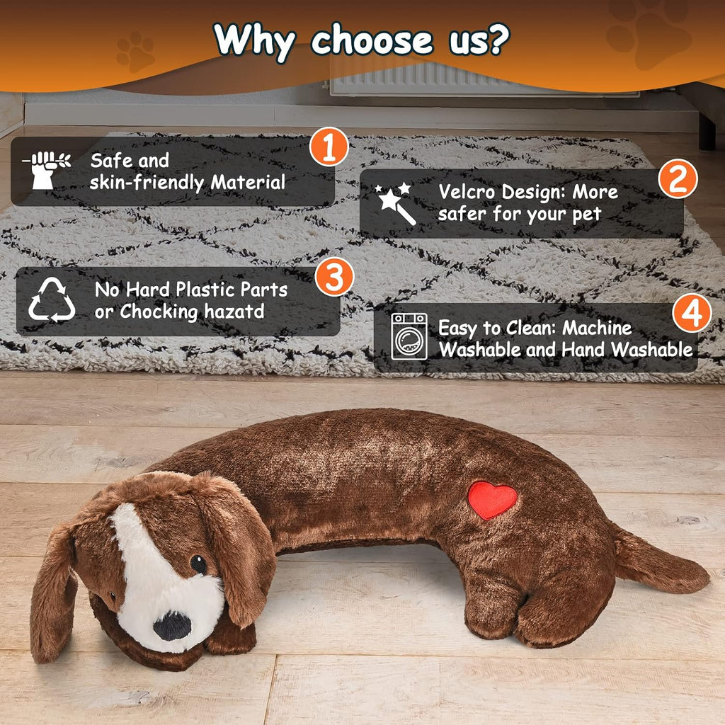 Moropaky Heartbeat Toy Puppy Heartbeat Stuffed Animal Heartbeat Plush Toy for Puppy, Dog Heartbeat Toy for Pet Anxiety R