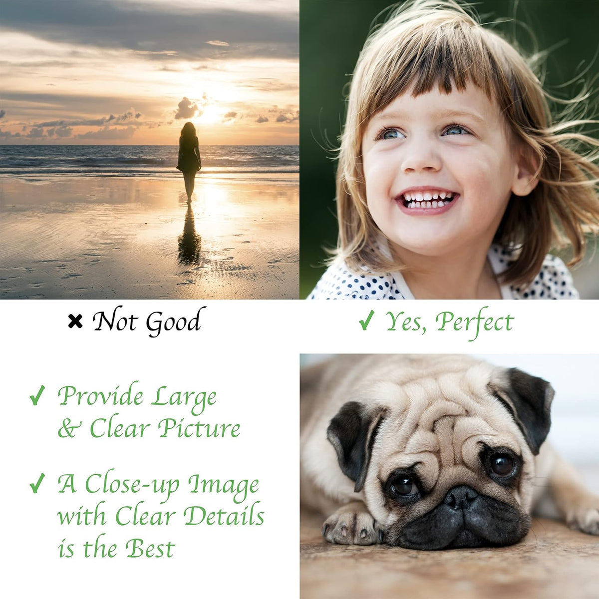 Anavia Customized Pet Portrait & Name Necklace, Personalized Pet Gifts Photo Engraved Necklace, Pet Memorial Jewelry Gif