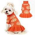 Bowknot Dog Sweater Dress for Small Dogs Girl, Stretchy Pet Clothes