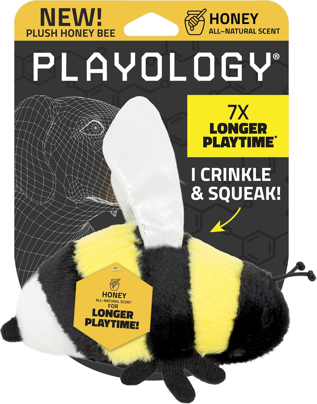 Playology Plush Cow Chew Toy for Large Dogs - Jumbo, Beef Scent