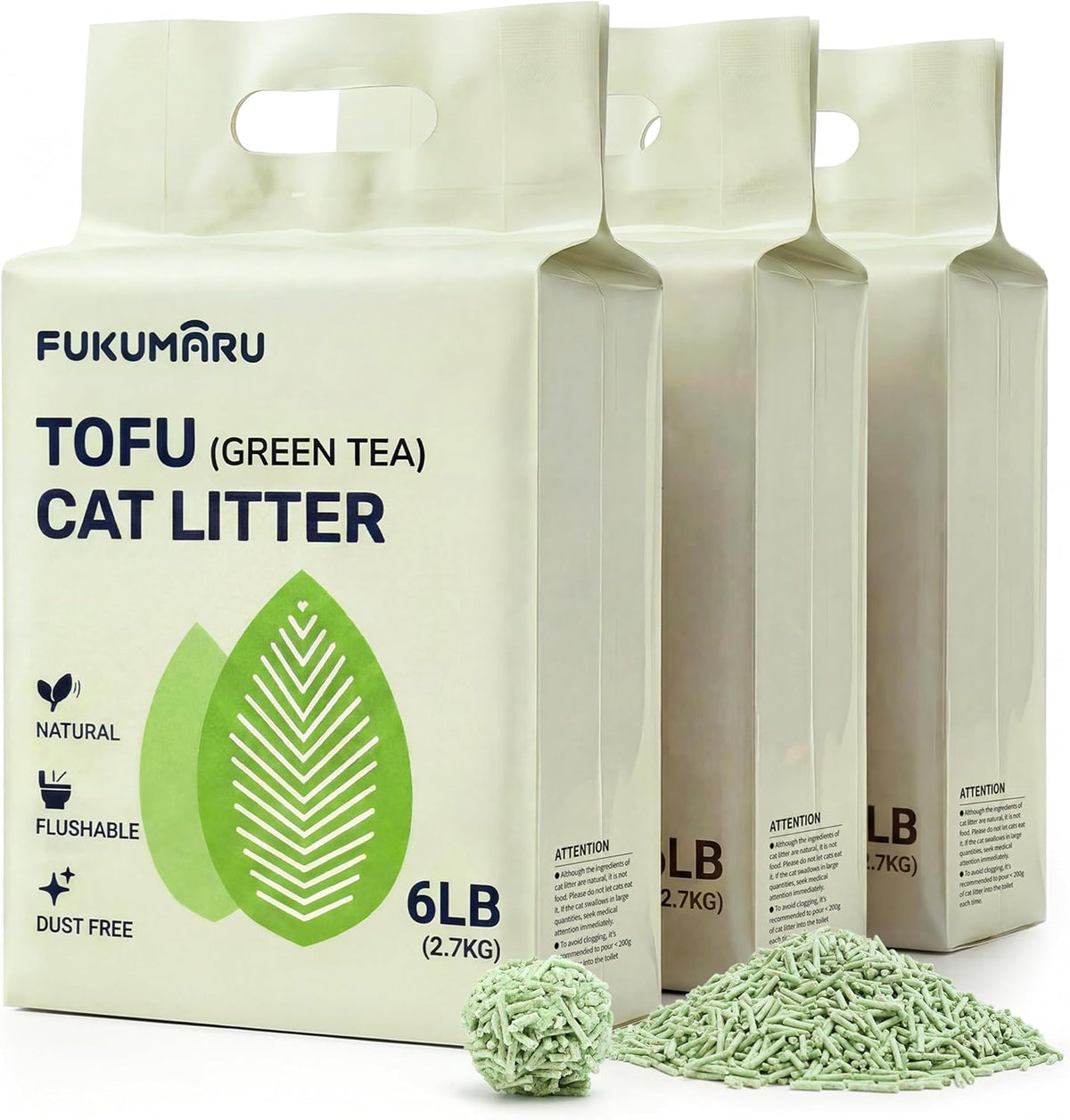 FUKUMARU Tofu Cat Litter, Lavender Scented, Clumping, Odor Control, 12 lb