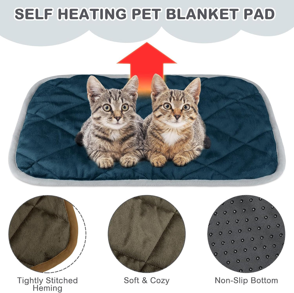 8 Pack Self Heating Cat Mat, Mixing Color, 16 x 20 Inch