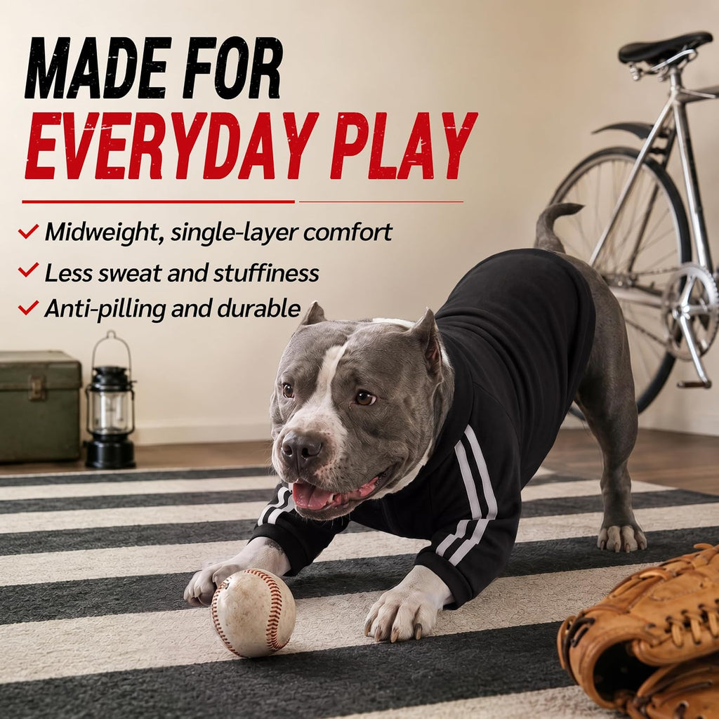 Bulldog Sweatshirt for Broad-Chested Dogs, Black, L