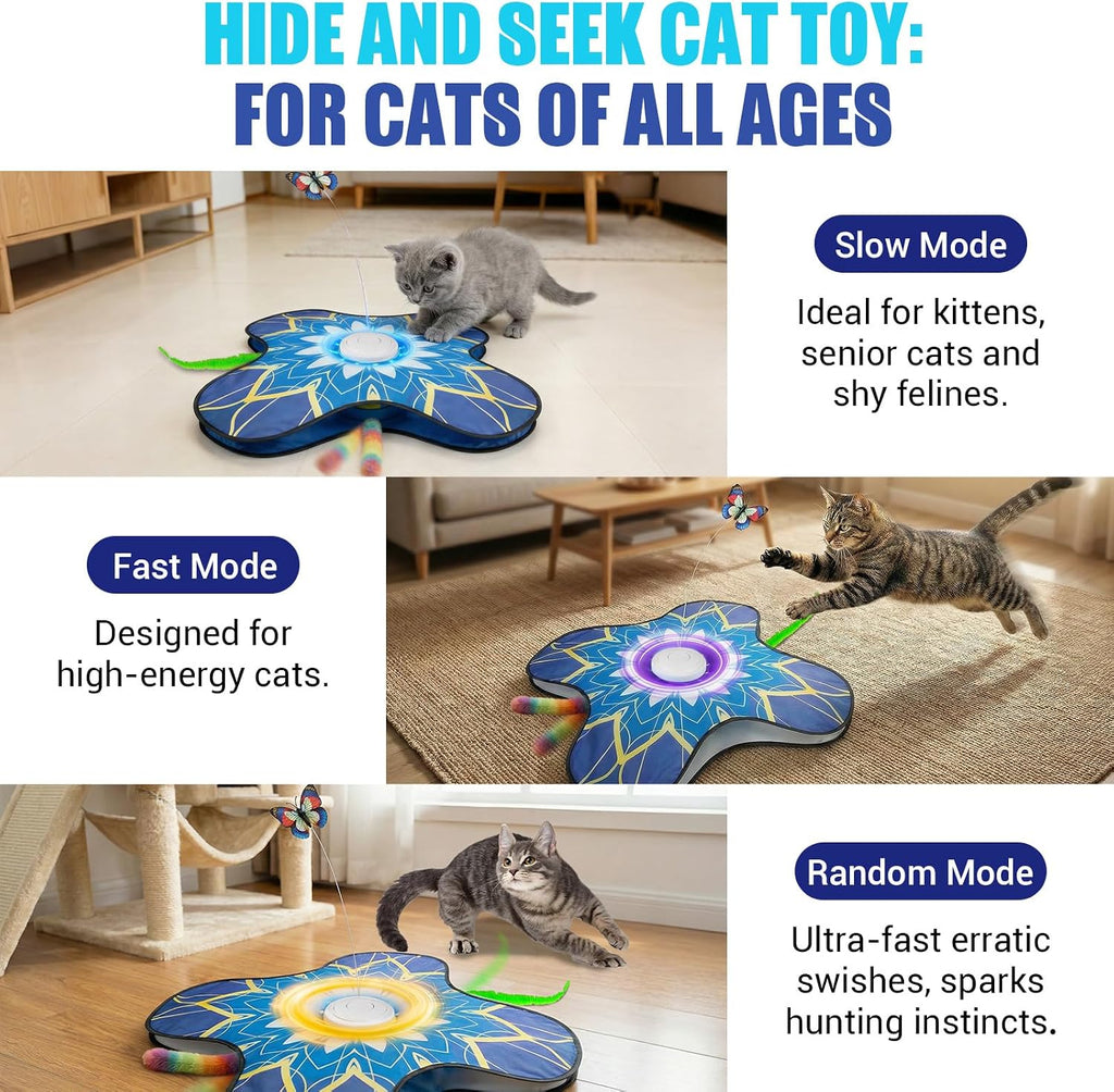 Interactive Cat Toys For Indoor Cats, Rechargeable Touch Automatic Cat Toy