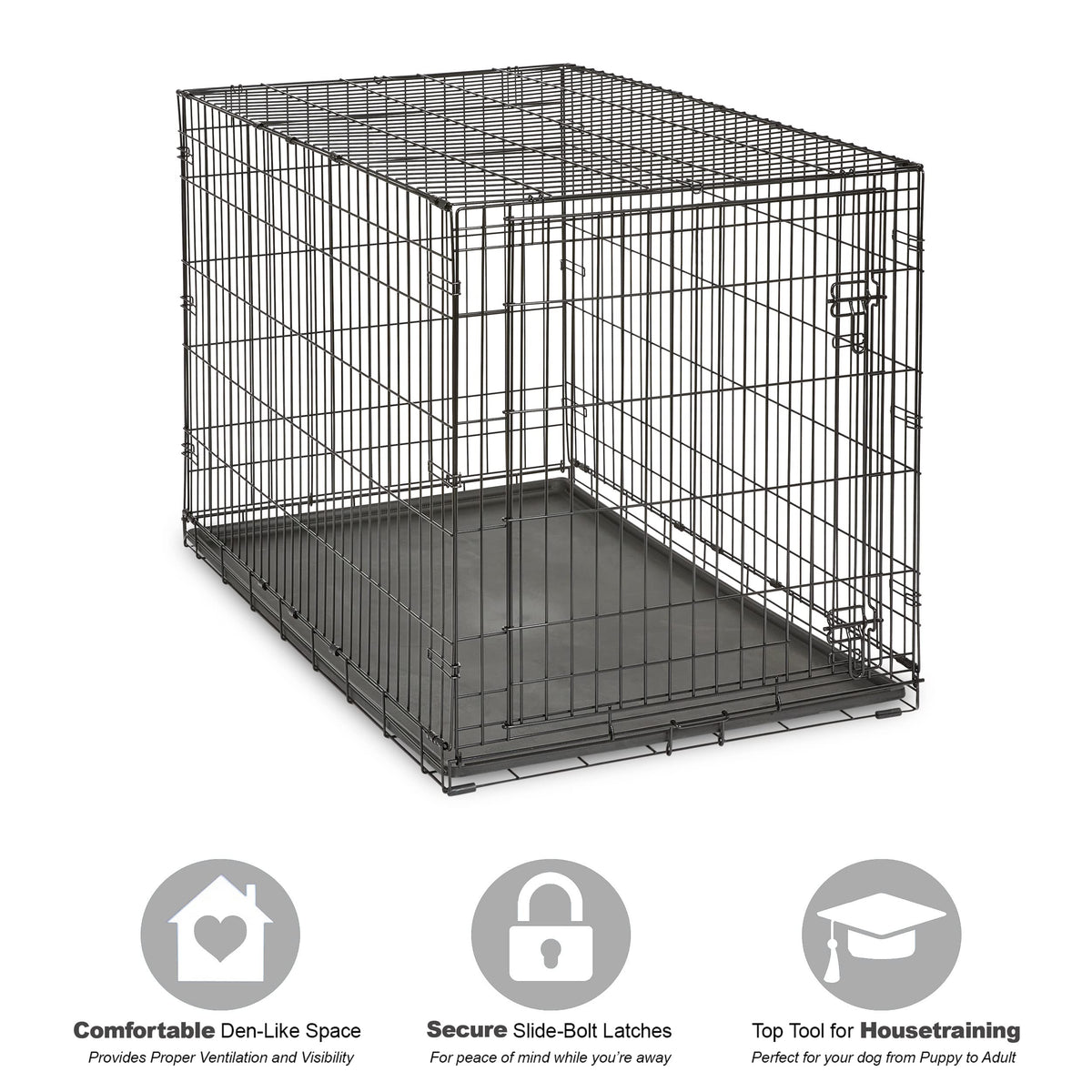New World by Midwest 48-Inch Single Door Crate, XL Breeds, 90-110 lbs