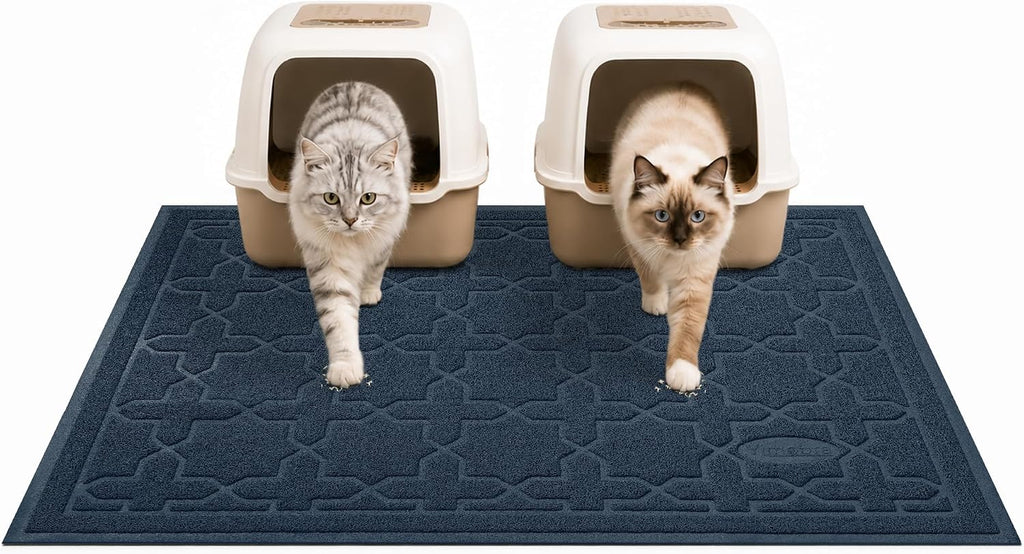 Yimobra Cat Litter Mat, Waterproof Litter Trapping Mat, 24x20, Grey