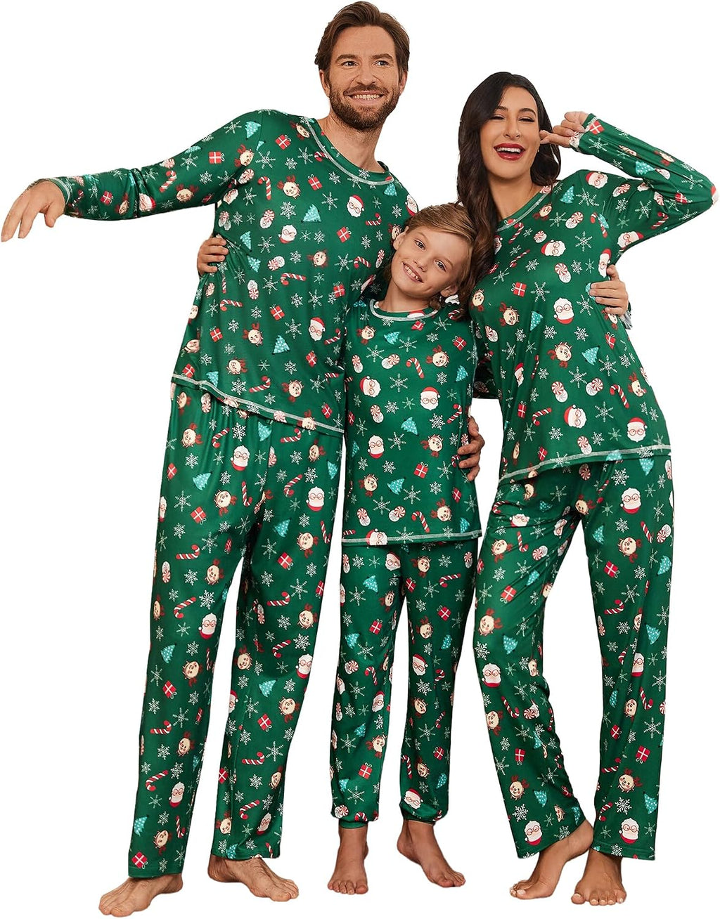 Ekouaer Family Christmas Pajamas Matching Sets Soft Pjs Sleepwear