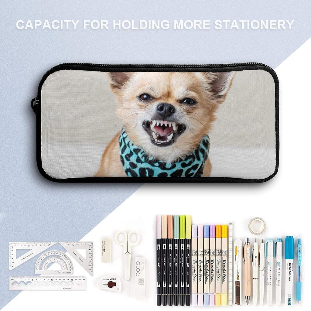 Angry Chihuahua Dog Travel Backpack Lunch Bag Set