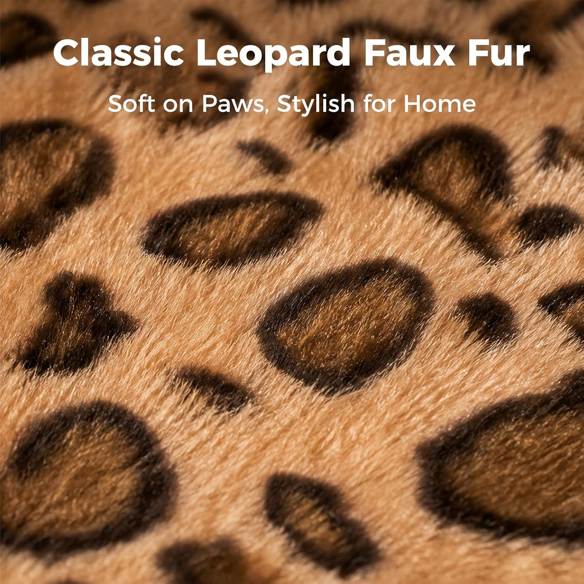 PETEPELA Leopard Print Cat Tree, 56in 4-Tier Cat Tower for Indoor Cats