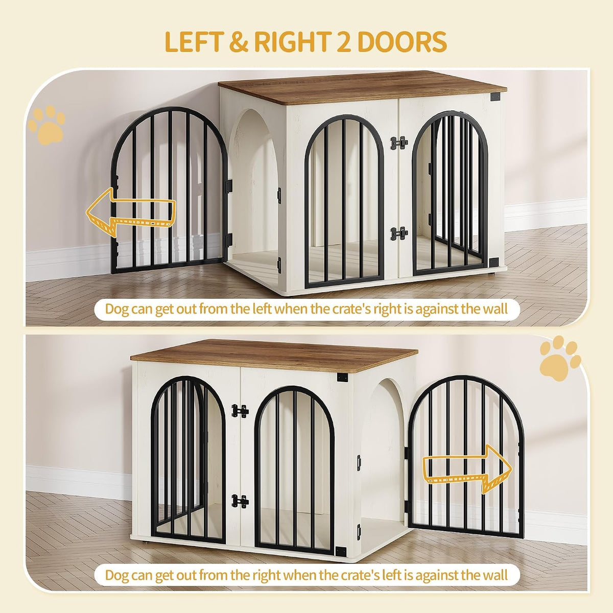 Hzuaneri 31.5 in Dog Crate Furniture,Dog Kennel Indoor for Small/Medium Dog
