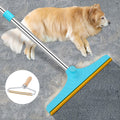 Eaersan Carpet Rake for Pet Hair Removal, Dog Cat Hair Remover 60'' Blue