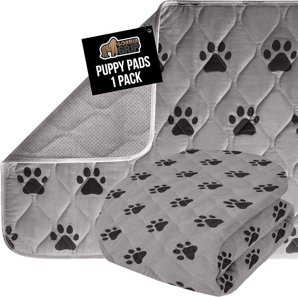 GORILLA GRIP Washable Puppy Pads, Slip Resistant Dog Crate Mat, 46x28