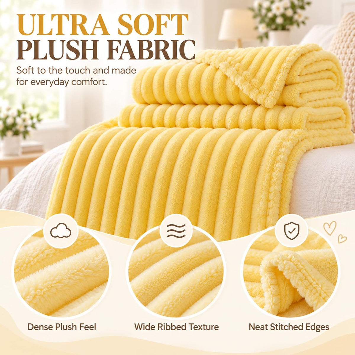 2027 NEW Emotional Support Blanket for Dogs (Yellow,27×39 in)