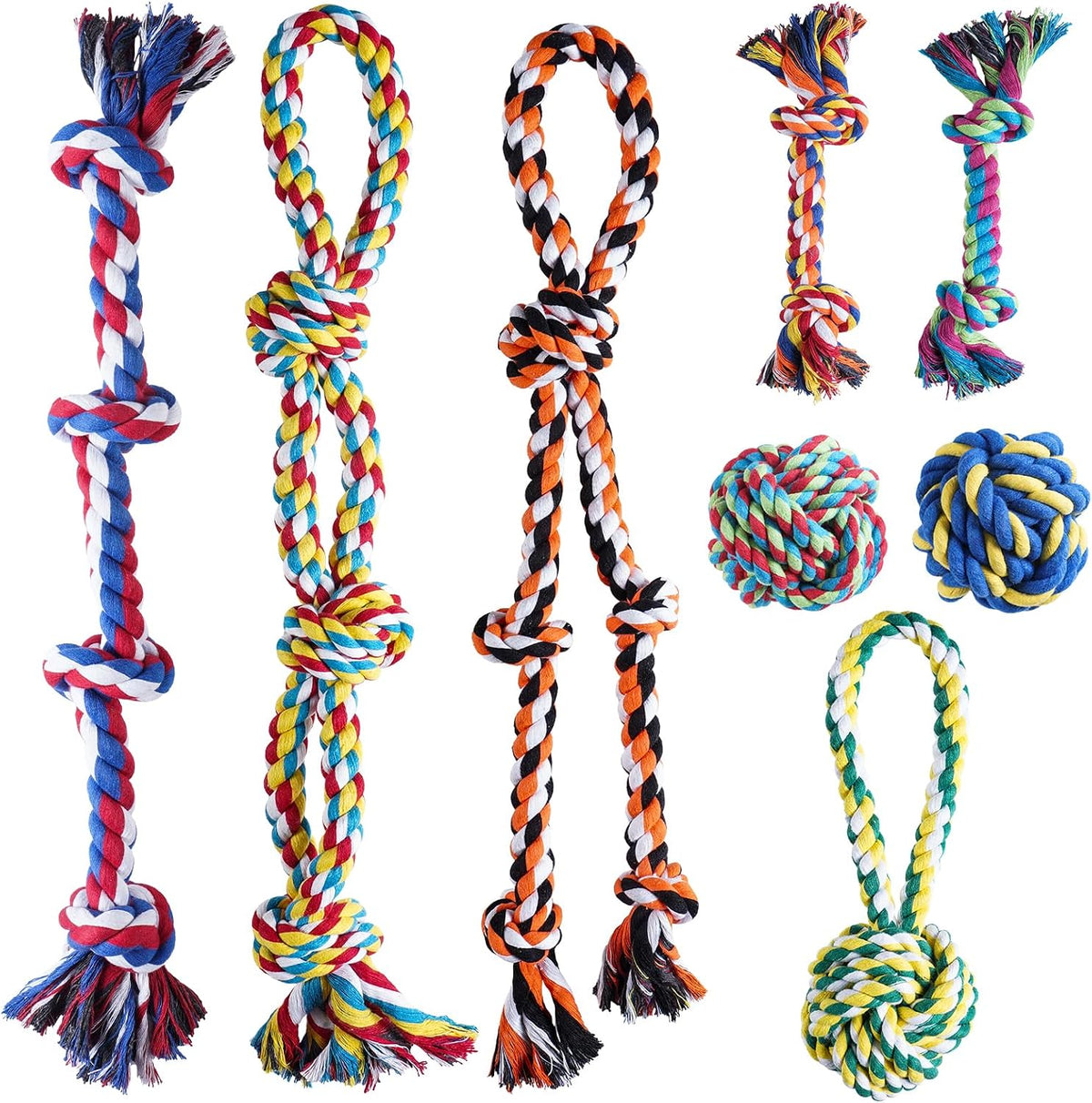 Dog Rope Toys,10 Pack Cotton Chew Tug Toys for Small Medium Dogs