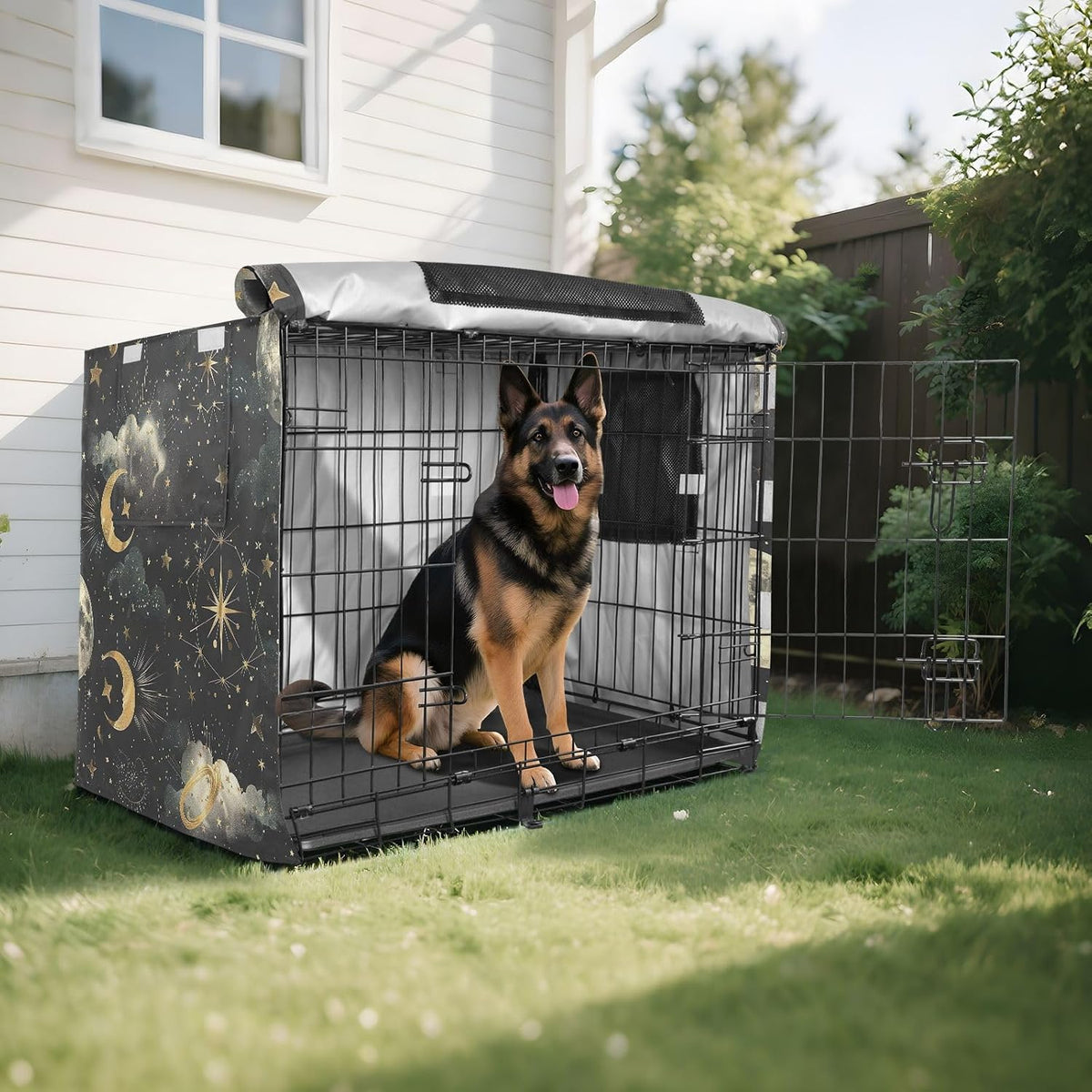 YETTASBIN Heavy Duty Dog Crate Cover, Universal Fits 42 Inch Wire Cages