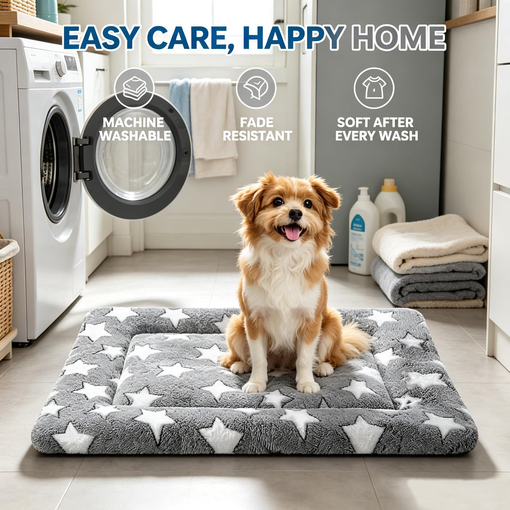 Dog Bed Mat – Soft & Comfortable Dog Kennel Pad for Crate – Durable Crate Bed & Mat for Dogs & Cats – Ideal for Crate, Kennel, and Home Use
