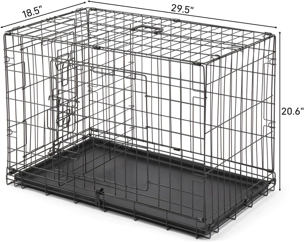 VINGLI Dog Crate, 30 inch Metal Wire Dog Cage