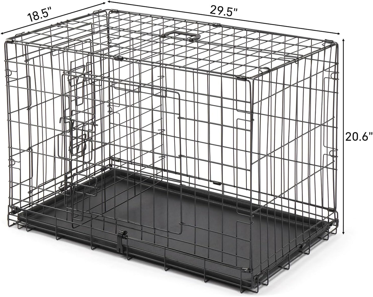VINGLI Dog Crate, 30 inch Metal Wire Dog Cage