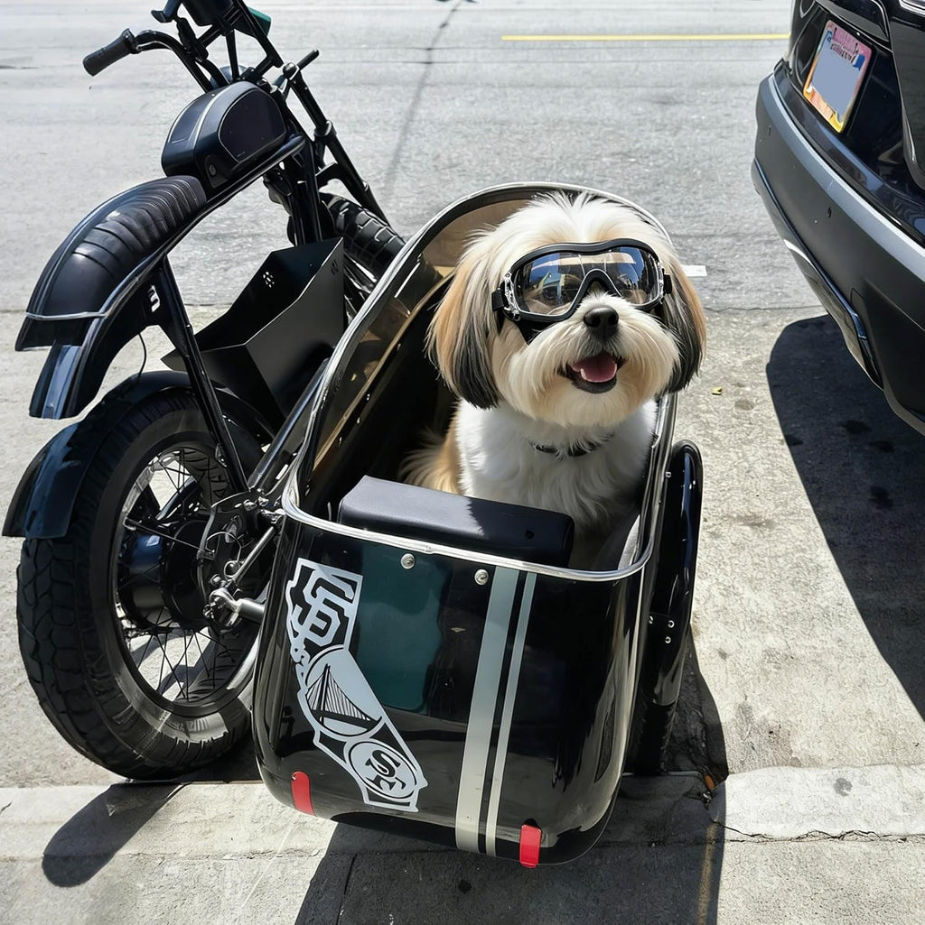 Clear Dog Goggles for Small Dogs, UV Dog Sunglasses Outdoor Eye Protection, Small Glasses for Dogs Cycling Driving Ridin