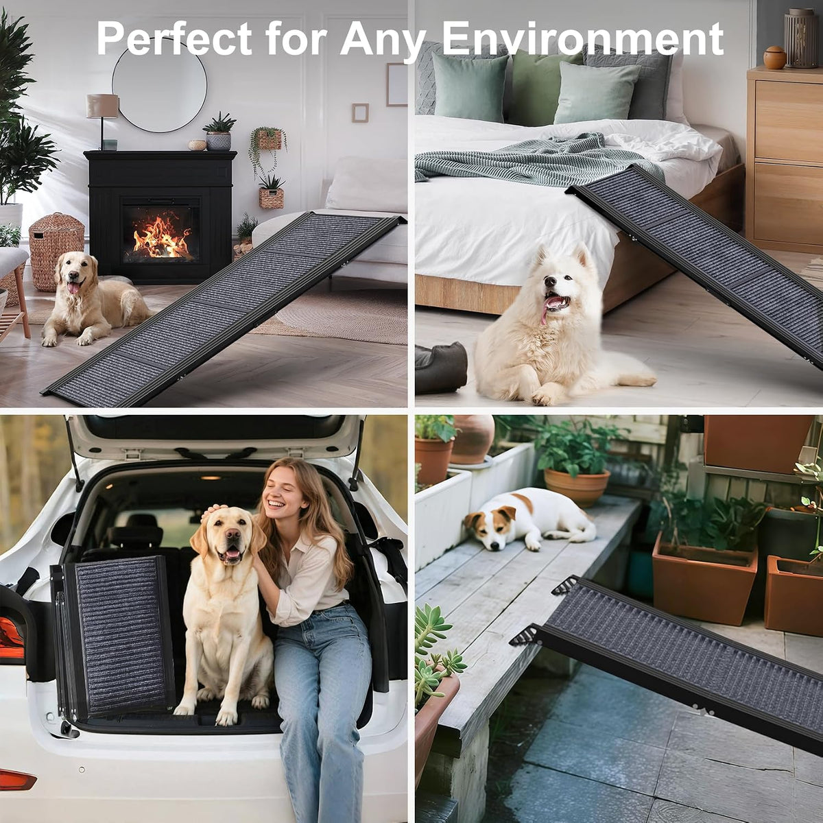 Dog Ramp for Car Truck 63" L × 17" W, Pet Ramp Lightweight Foldable