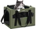Pecute Cat Carrier Stable, Pet Carrier with Privacy Partition,Green
