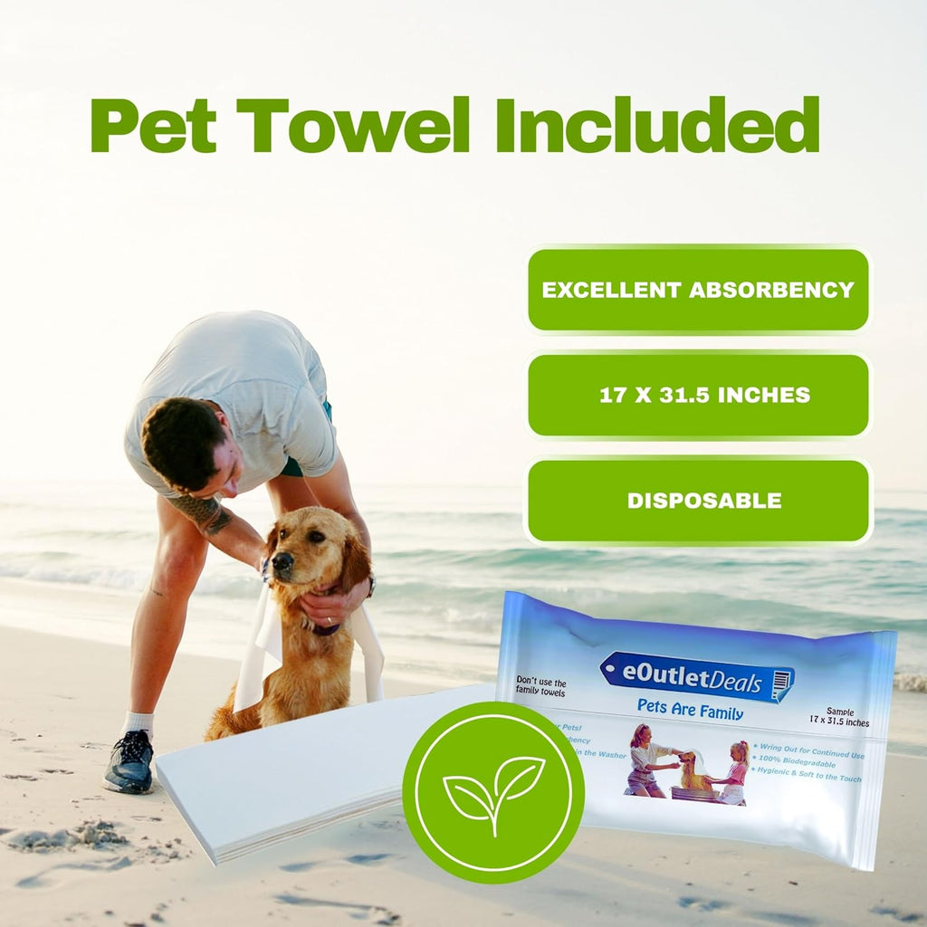 Perimeter Technologies Invisible Fence Collar Battery - Brand Compatible - Includes eOutletDeals Pet Towel (2 Pack)
