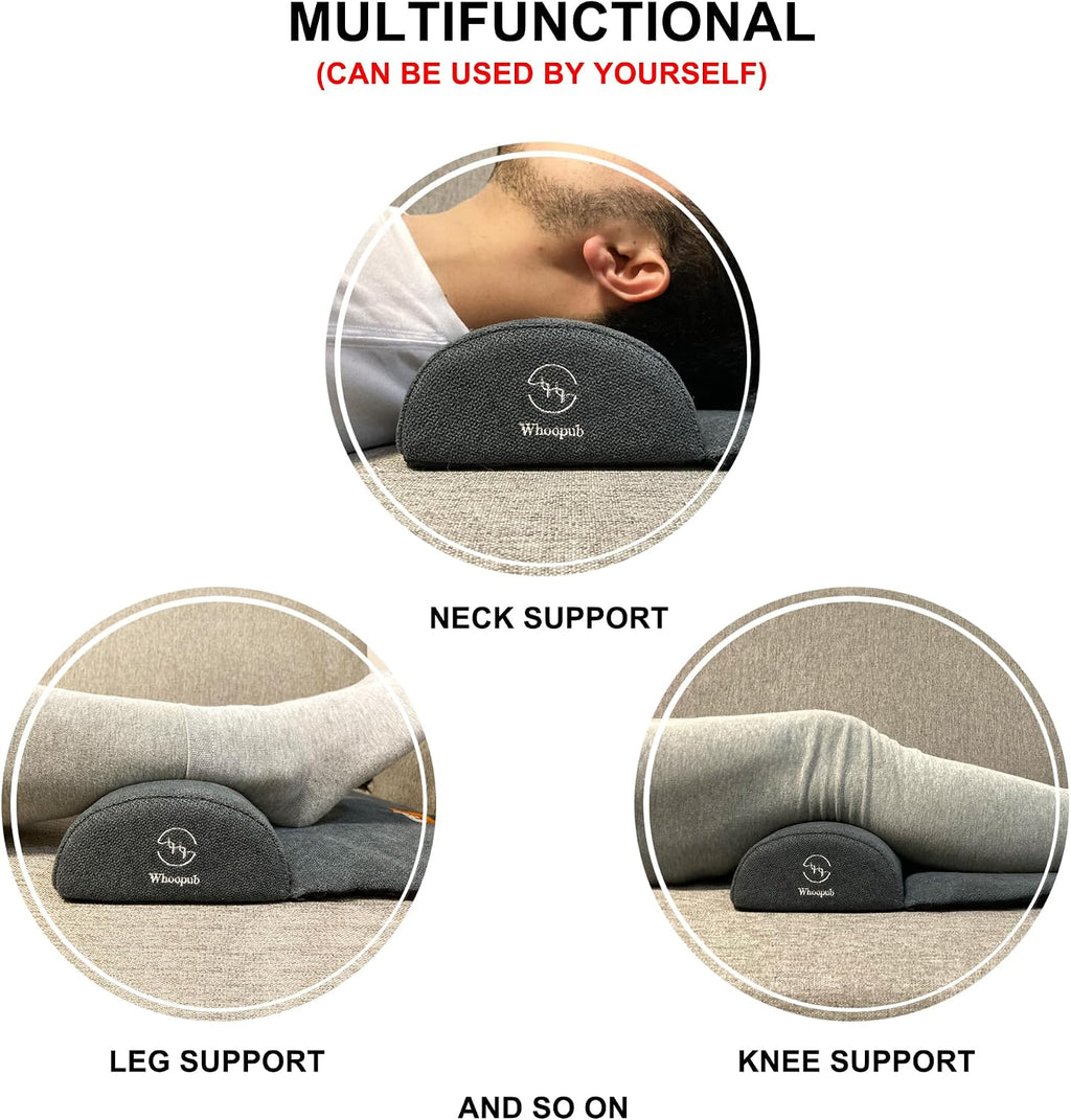 Dog and Cat Bolster Pillow for Medium Dogs and Cats, Benefit for Cervical Vertebra and Neck, Easy to Carry When Travelin