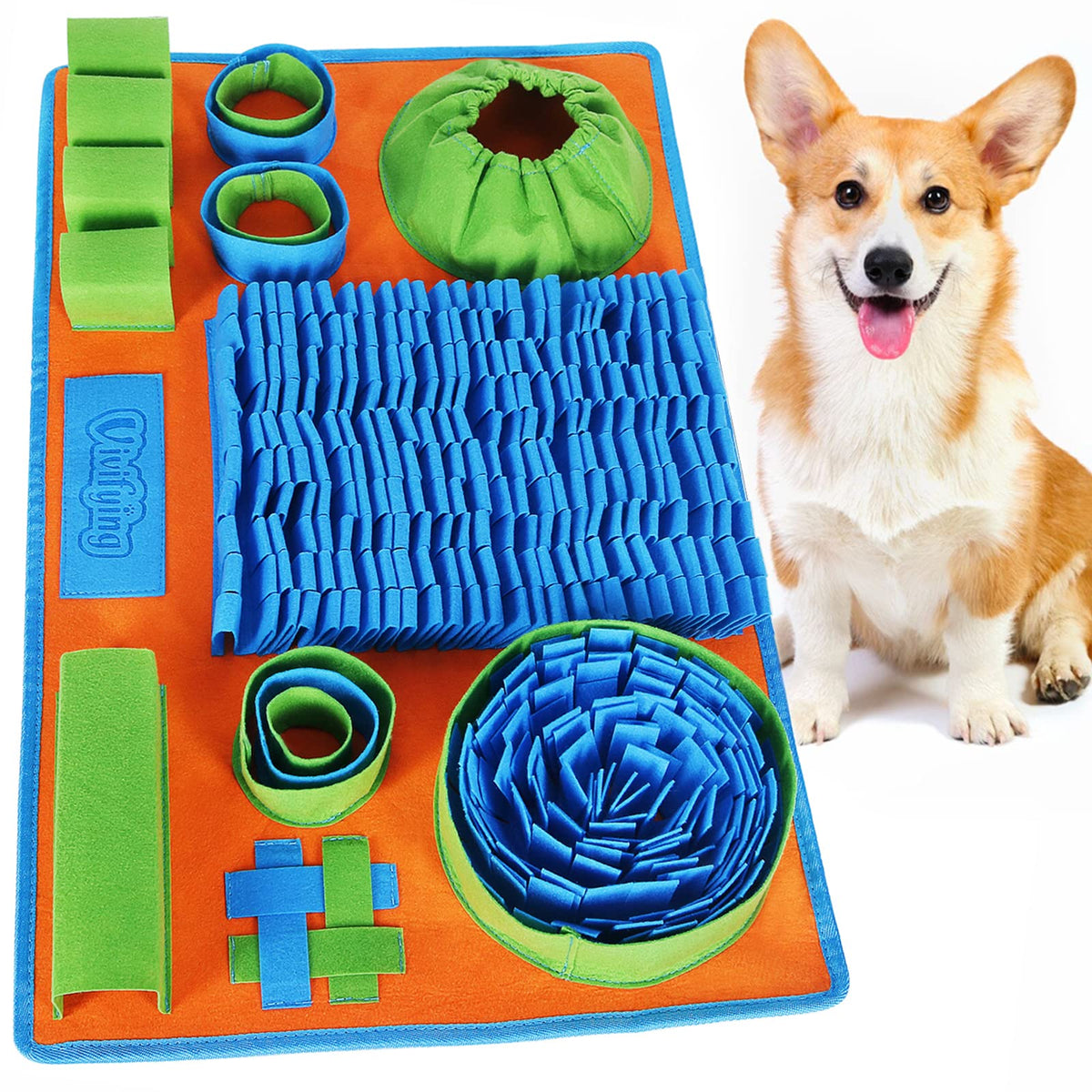 Vivifying Snuffle Mat for Dogs, Interactive Dog Puzzle Toy for Boredom