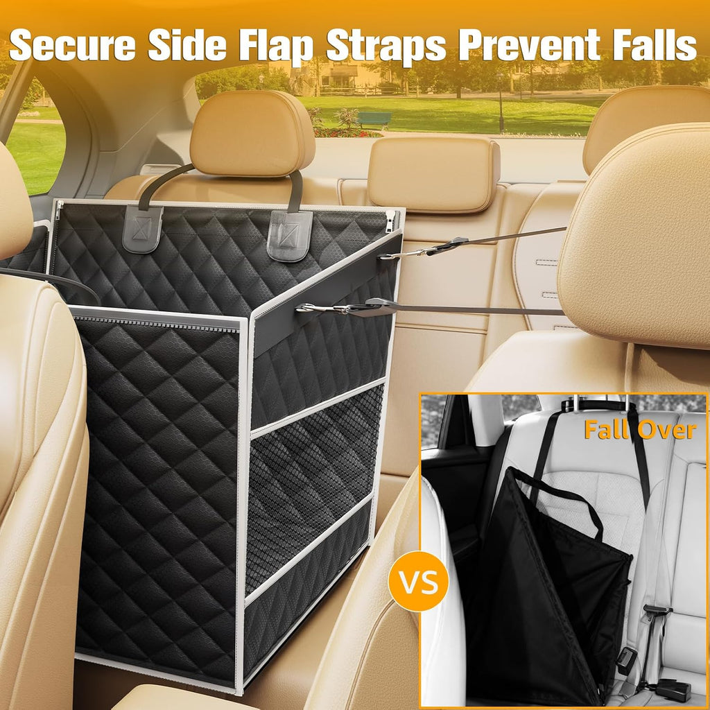 Large Dog Car Seat, Back Seat Extender for Pets with Hard Bottom
