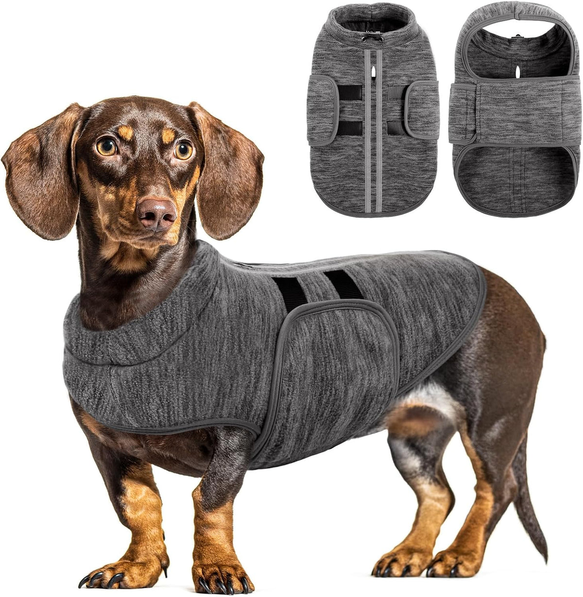 Small Dog Sweater,Soft Fleece Dog Vest Dog Jacket with Leash Hole