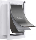 Baboni Pet Door for Wall,3-Flap,Steel Frame and Telescoping Tunnel, Aluminum Lock, Double Flap Dog Door and Cat Door, St
