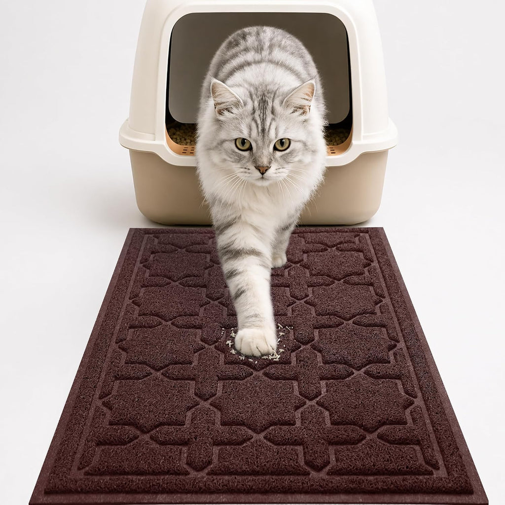 Yimobra Cat Litter Mat, Waterproof Litter Trapping Mat, 24x20, Grey