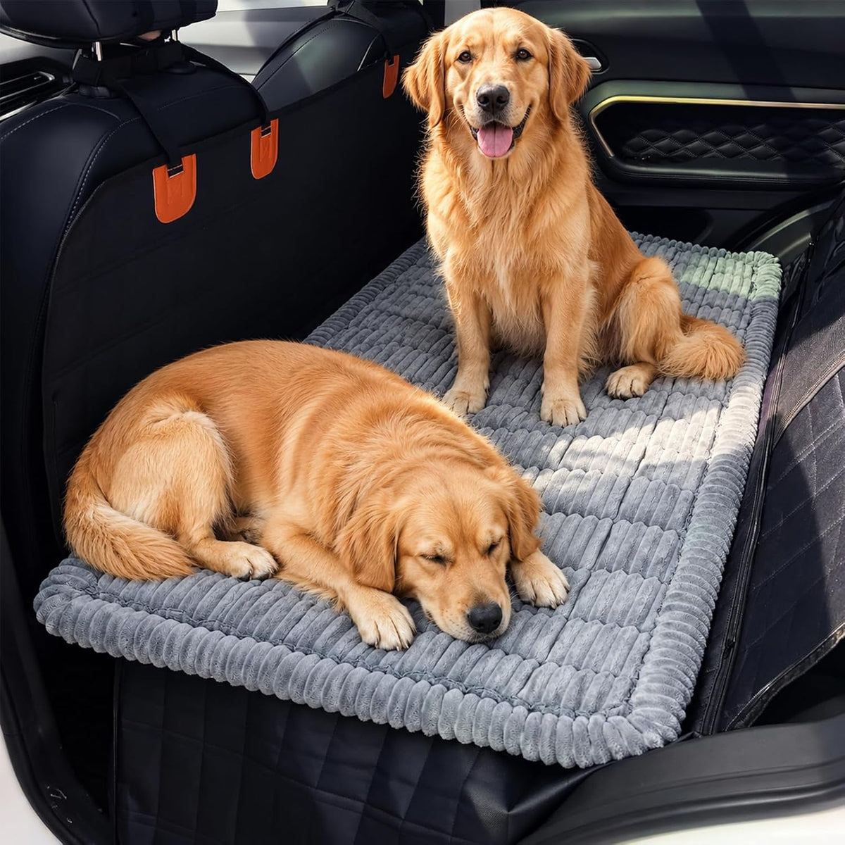 54"x25" Soft Dog Seat Cover Backseat Bed Mat Non-Slip Waterproof (Grey)