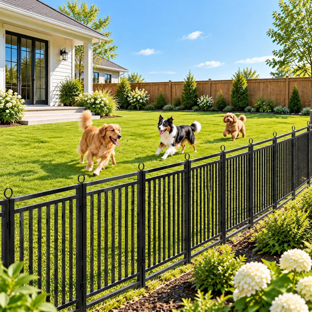 Thickened Outdoor Dog Fence, 40" H, 8 Panels for Yard & Camping