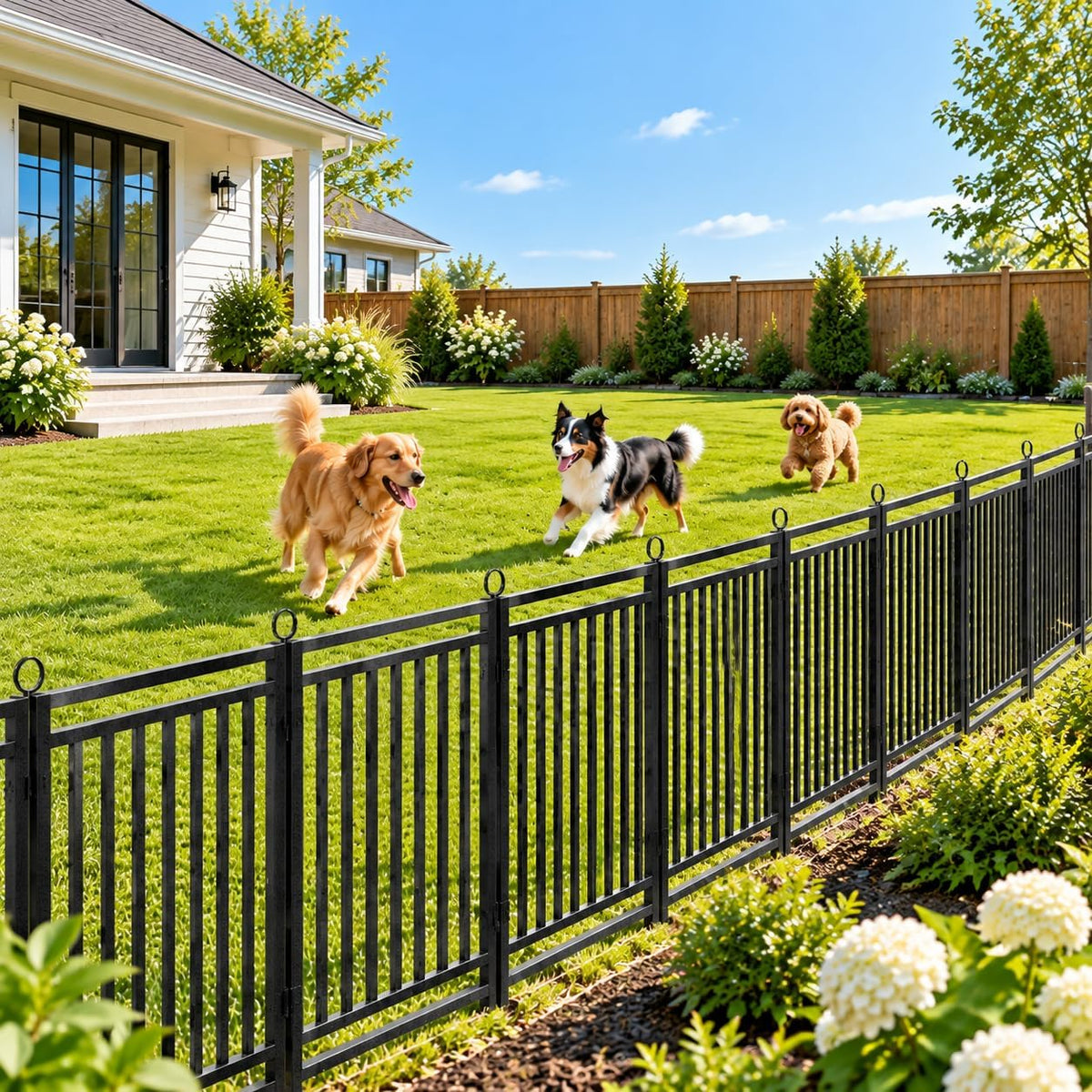 Thickened Outdoor Dog Fence, 40" H, 8 Panels for Yard & Camping