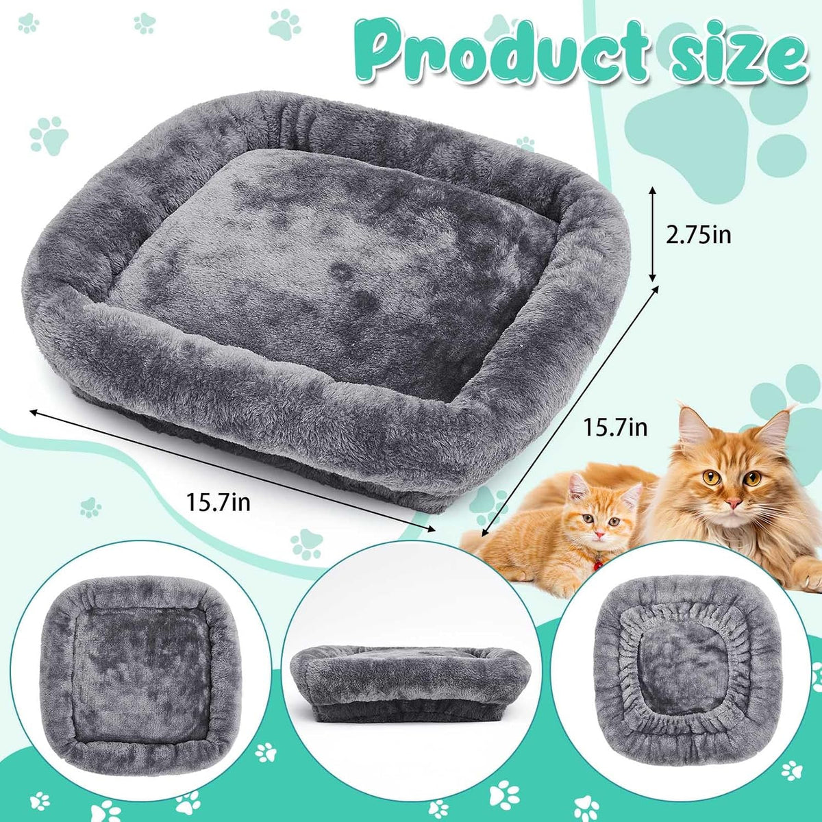 Abbylike 2 Pcs Cat Tree Replacement Bed Covers,15.7 x 15.7 Inch