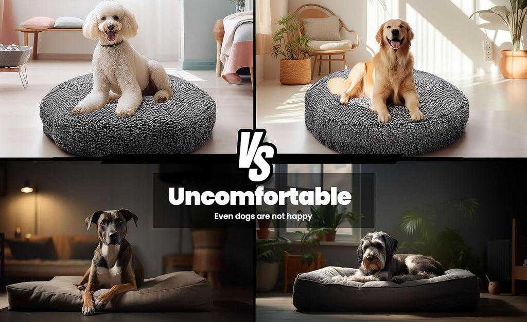 Muddy Mat® Cloud K-9 Dog Beds for Small Dogs & Cats, Soft & Relaxing Round Dog Bed, Chenille Material, Removable Cover, 
