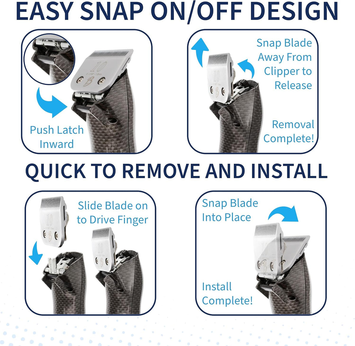 Detachable A Series 10 Cat Clippers Blade Cut Length 1.5mm Japanese Carbonized Steel Cat Grooming Supplies | Cat Groomin