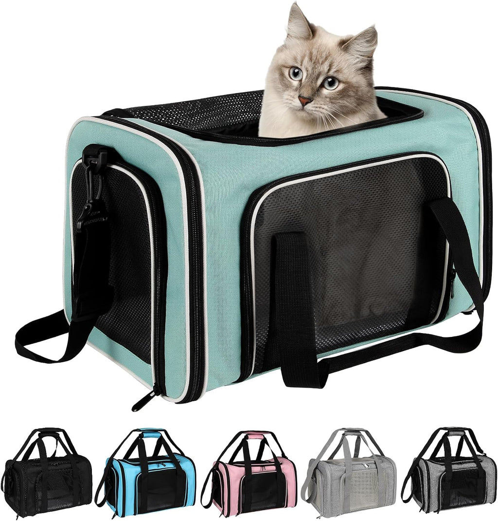 Cat, Dog Carrier for Small Medium Pet Carriers Up to15Lbs, Cats Carrier Soft- Sided Puppy Dogs Bag Portable Foldable Air