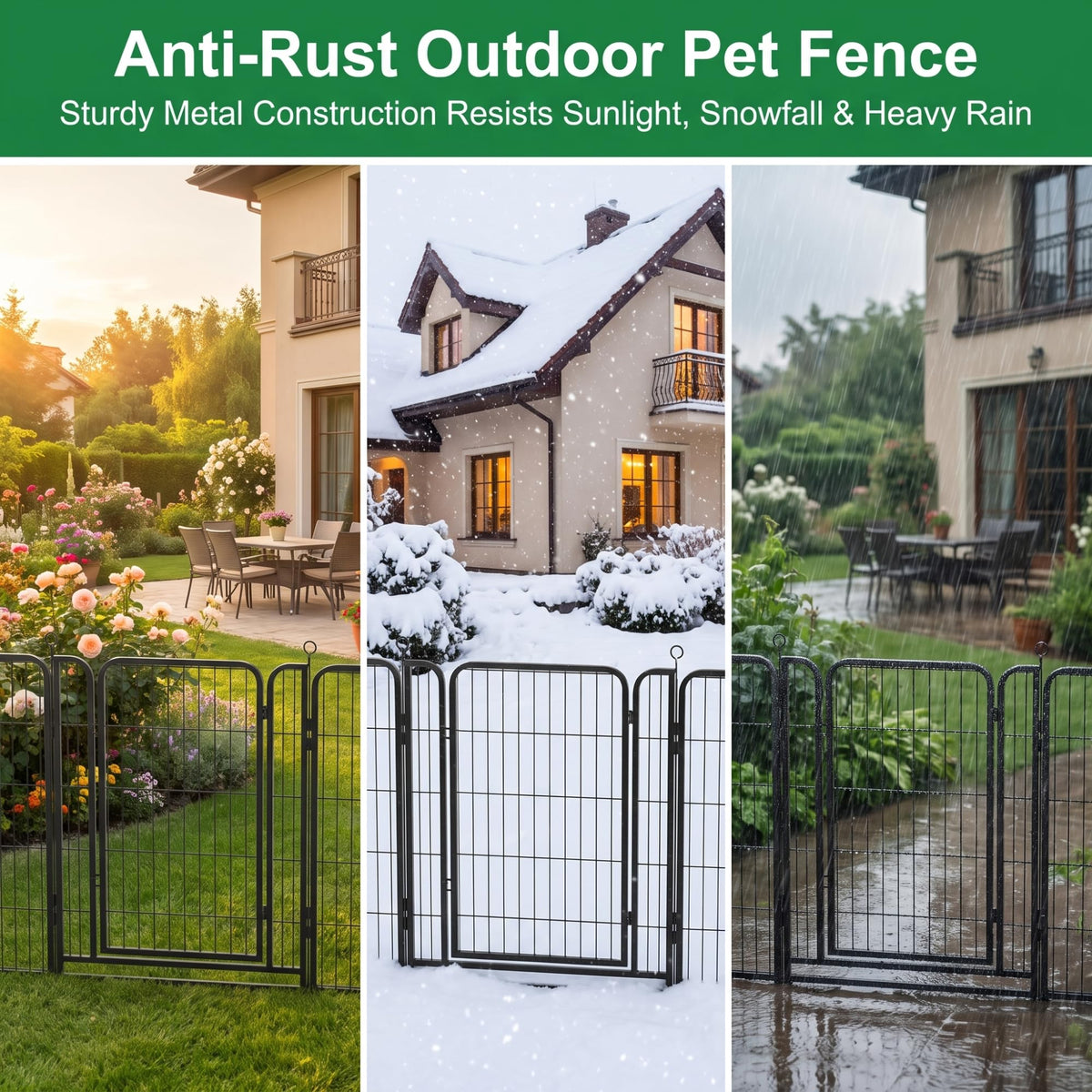Kfvigoho Dog Playpen Outdoor Extra Wide 12 Panels Heavy Duty Dog Fence 40"