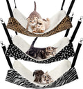 BBTO 3 Pcs Reversible Hanging Hammock Soft Plush for Cat Ferret,Dot
