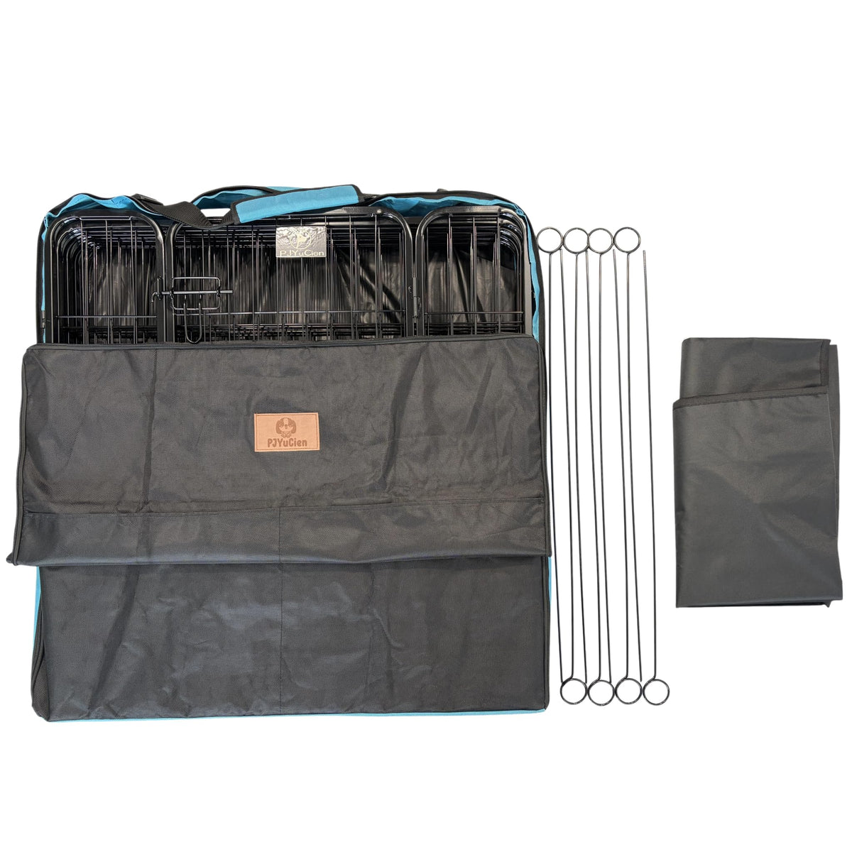 PJYuCien Puppy Playpen Plus Storage Bag with Bottom, 8 Panels 31.3" H