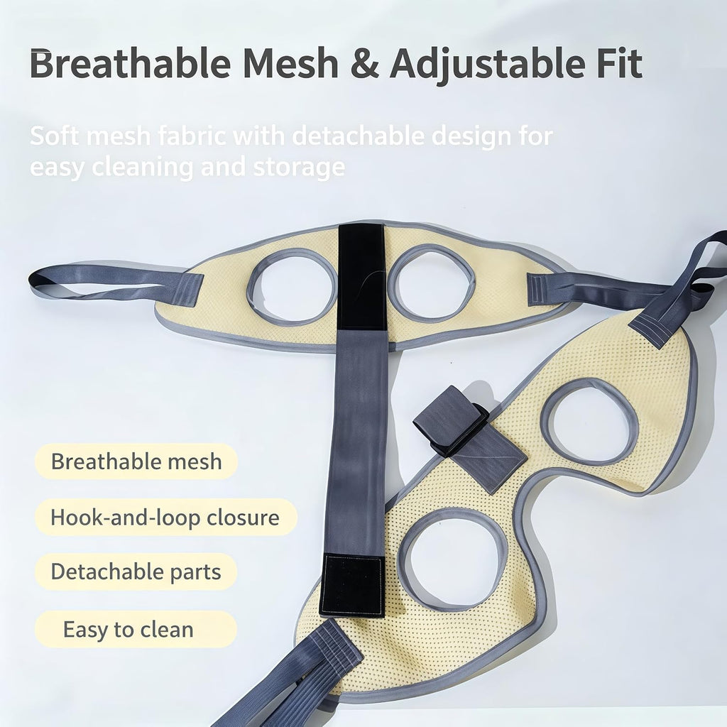 Breathable Mesh Cat Grooming Sling, Adjustable Pet Restraint Harness