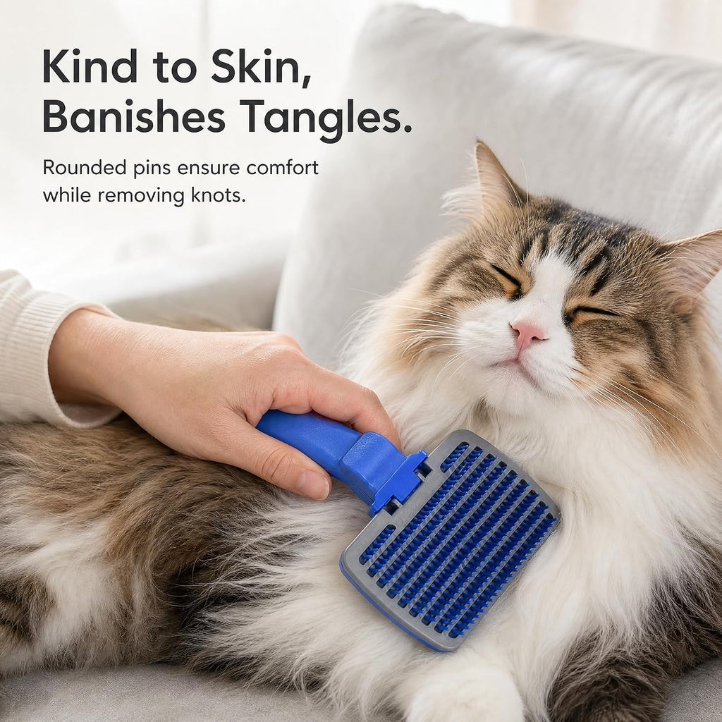 Pet Grooming Brush, Self-Cleaning Hair