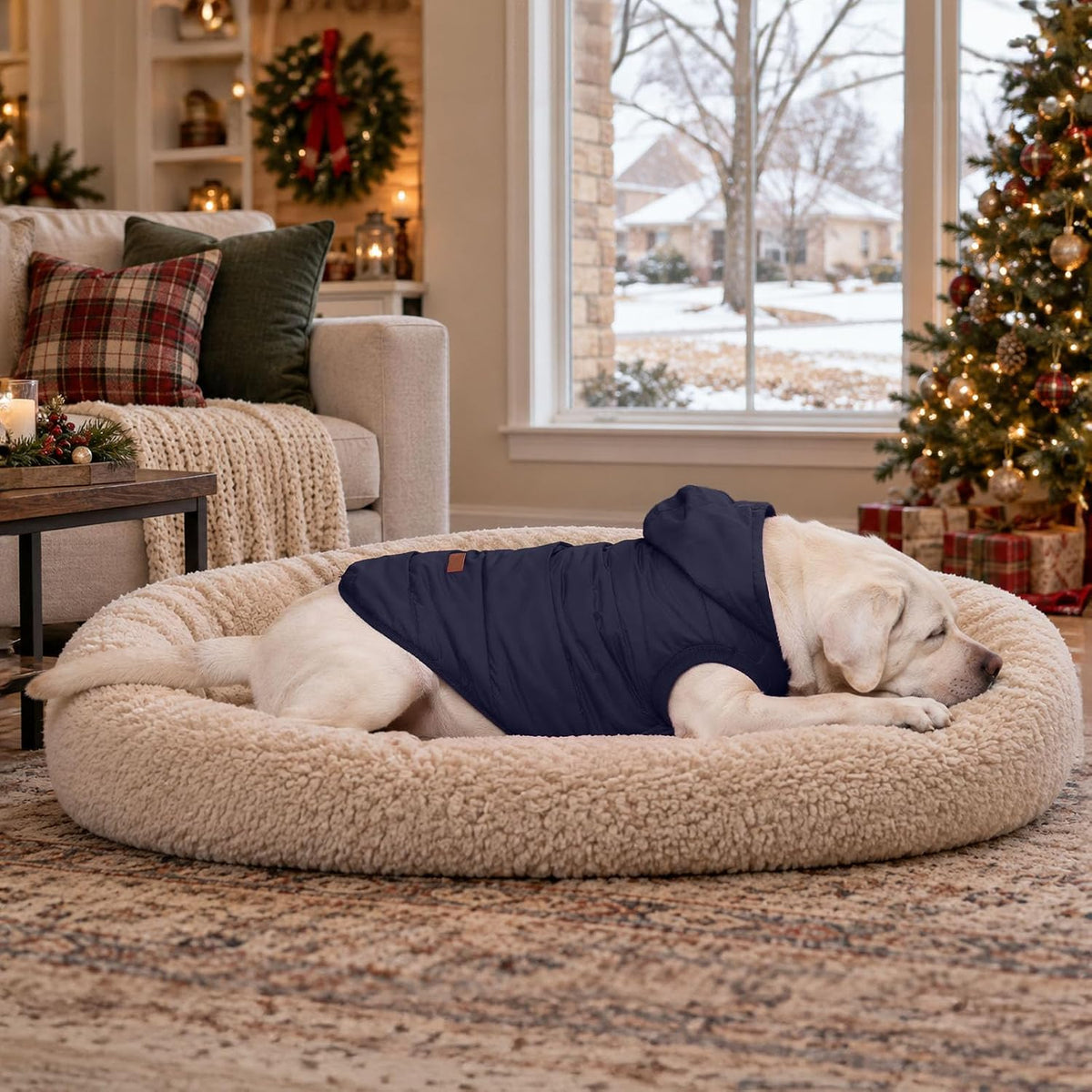 Vecomfy Warm Dog Coats with Hoodie,Winter Dog Jackets for Small Dogs